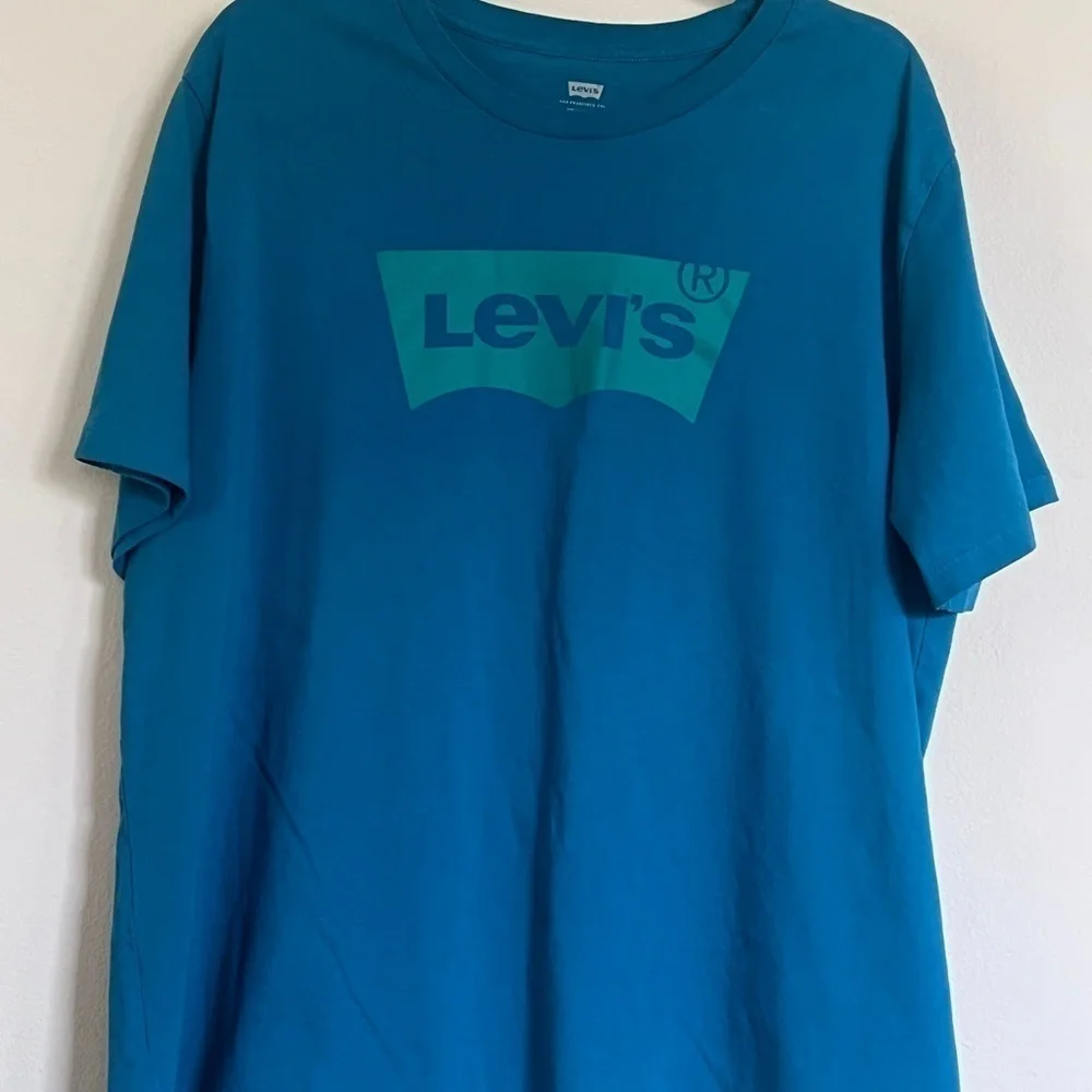 Levi's Blue Short Sleeve Tee Eye-Catching Design 314
